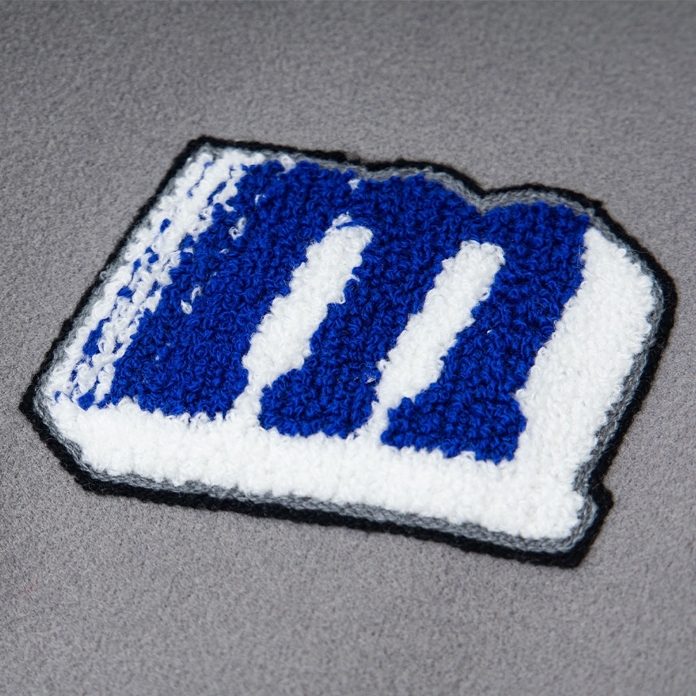 Embroidered letter baseball jersey