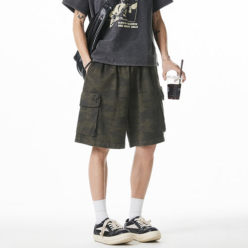Camouflage workwear shorts for men