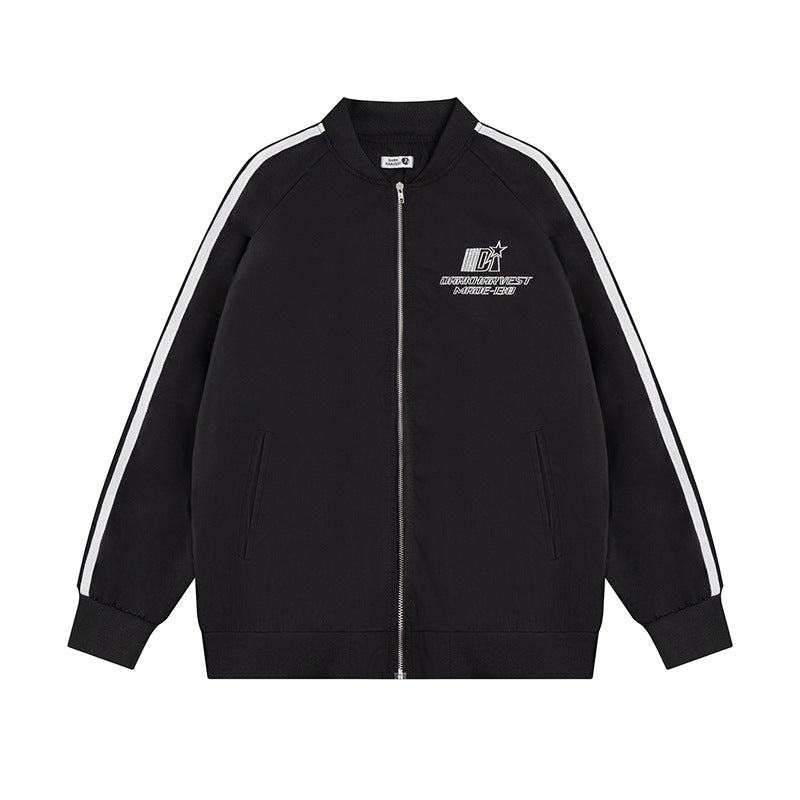 Embroidered letter baseball jersey