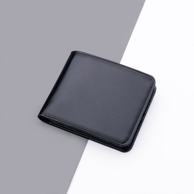 Wallet Men's Short Wallet  Business Wallet Simple Men's College Students Trendy Youth Wallet