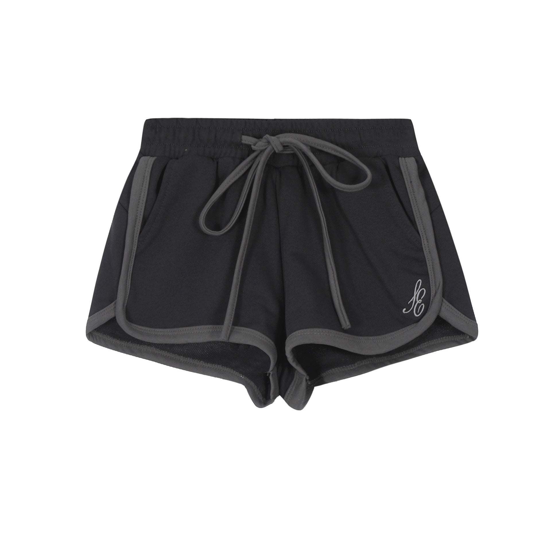 Drawstring Solid Color Casual Sport Shorts for Women