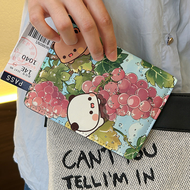 One Two Cloth Cute Passport Holder ID Wallet Protective Case Multi-Functional Card Holder Travel Organizer for International Trips Portable Storage